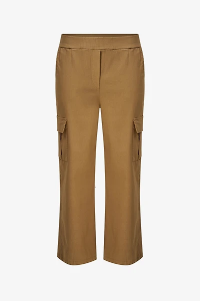 Women's Knit Straight Leg Pull-On Cargo Pants With Patch Pockets | M