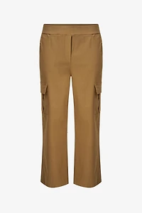 Women's Knit Straight Leg Pull-On Cargo Pants With Patch Pockets | M