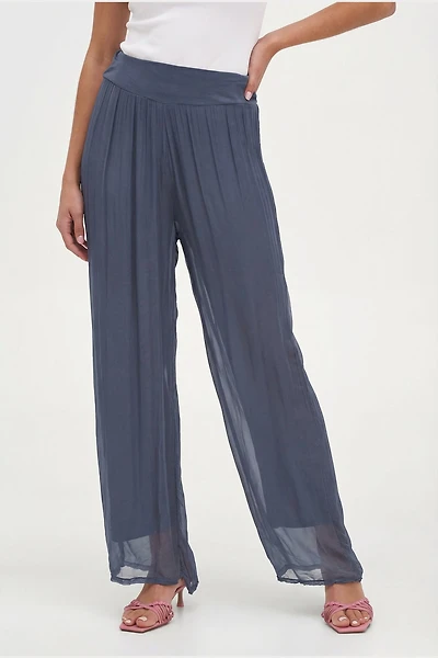Women's Knit Woven Combo Trousers | M