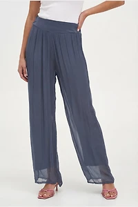 Women's Knit Woven Combo Trousers | M