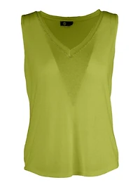 M Made Italy – Ladies Woven Sleeveless Top