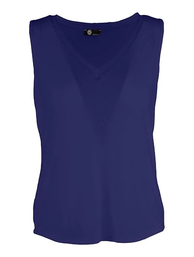 M Made Italy – Haut sans manches tissé pour femme