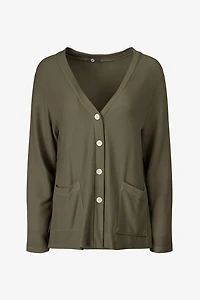 Women's V-Neckline Knit Button-Down Cardigan | M