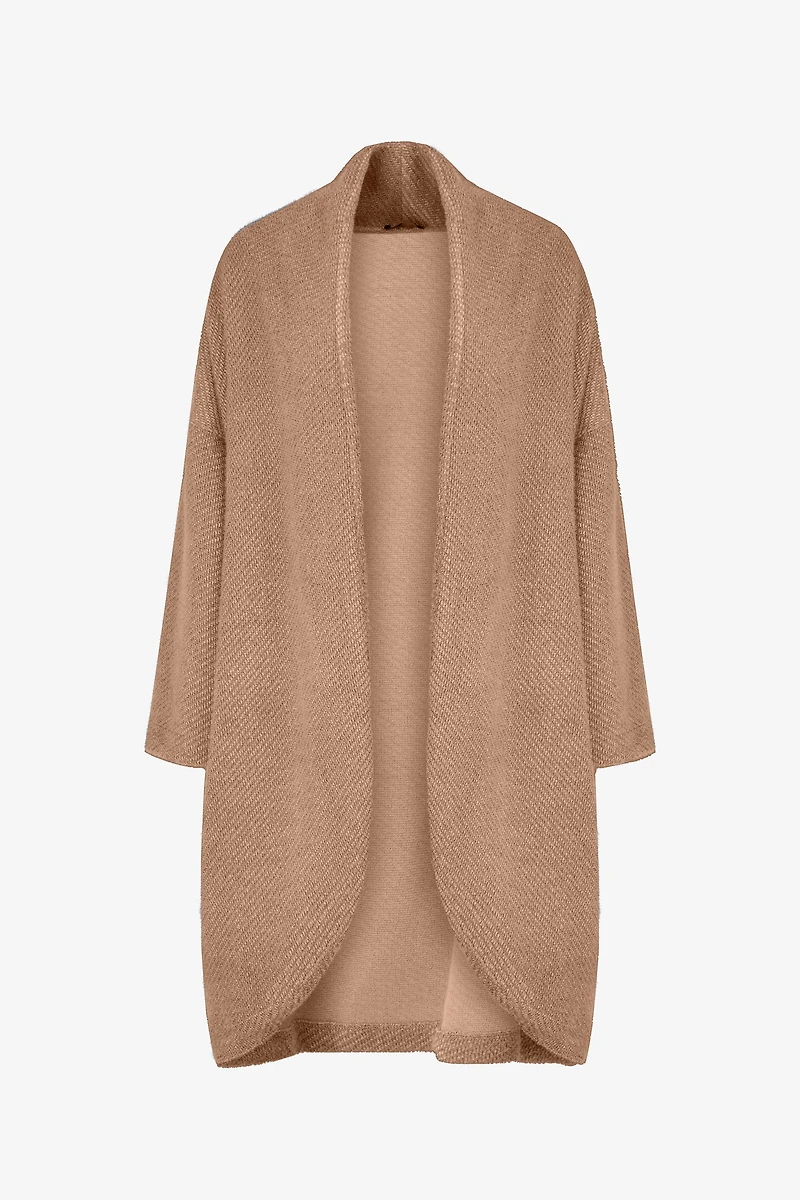 Women's Knit Long Sleeve Cardigan With A Shawl Collar | M