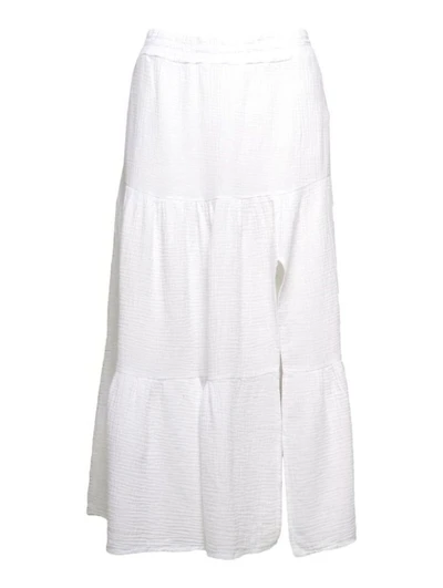 M Made Italy – Jupe tissée pour femme Blanc