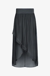 Women's Knit/Woven Combo Skirt | M