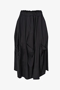 Women's Woven Bubble Gathered Pull-On Skirt | M