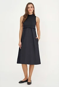 Women's Knit/Woven Combo Dress
