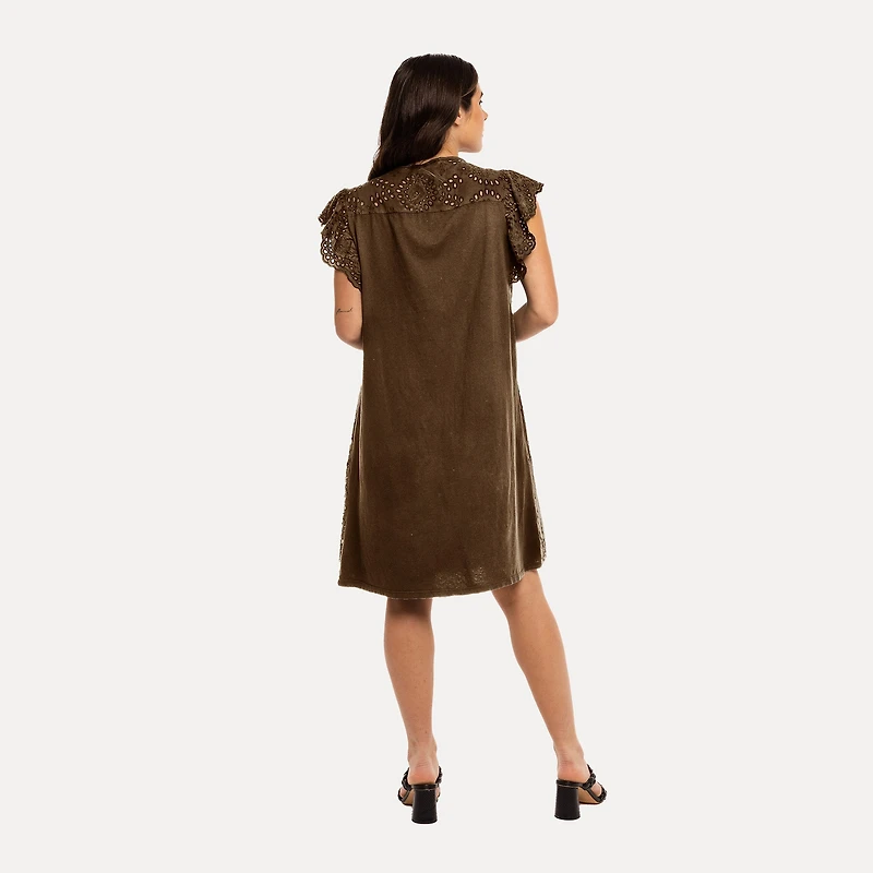 M Made Italy — Women's Woven and Knitted Short Sleeve Dress