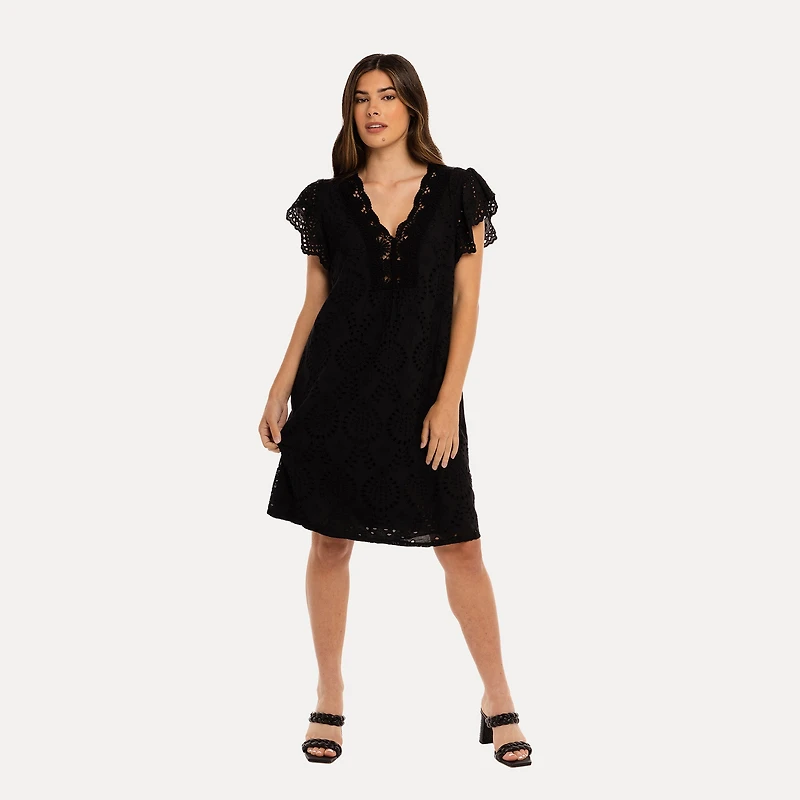 M Made Italy — Women's Woven and Knitted Short Sleeve Dress