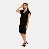 M Made Italy — Women's Woven and Knitted Short Sleeve Dress
