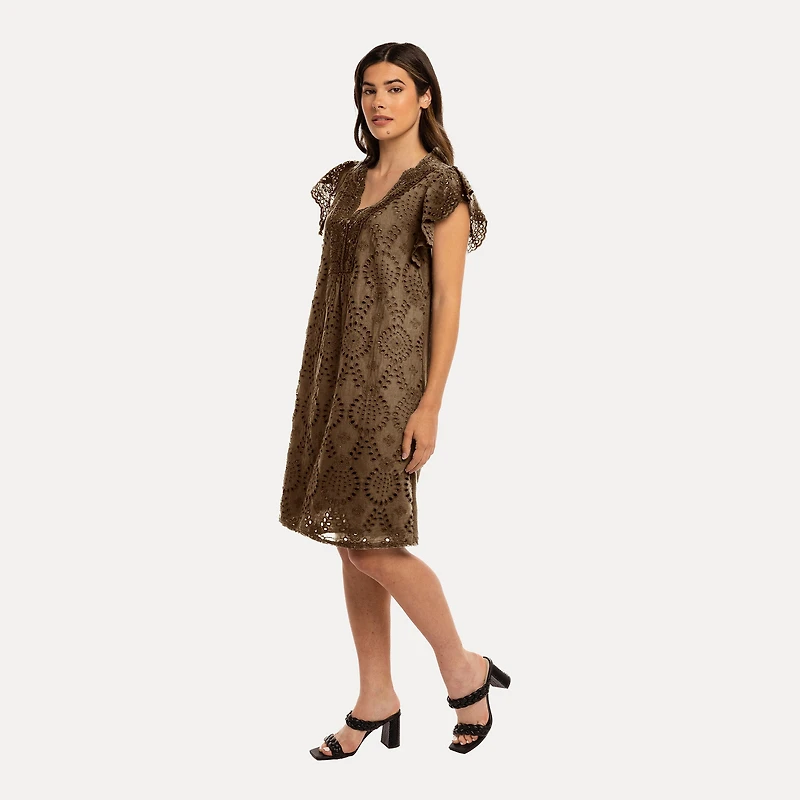 M Made Italy — Women's Woven and Knitted Short Sleeve Dress