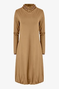 Women's Knit Turtle-Neck Knee-Length Dress | M