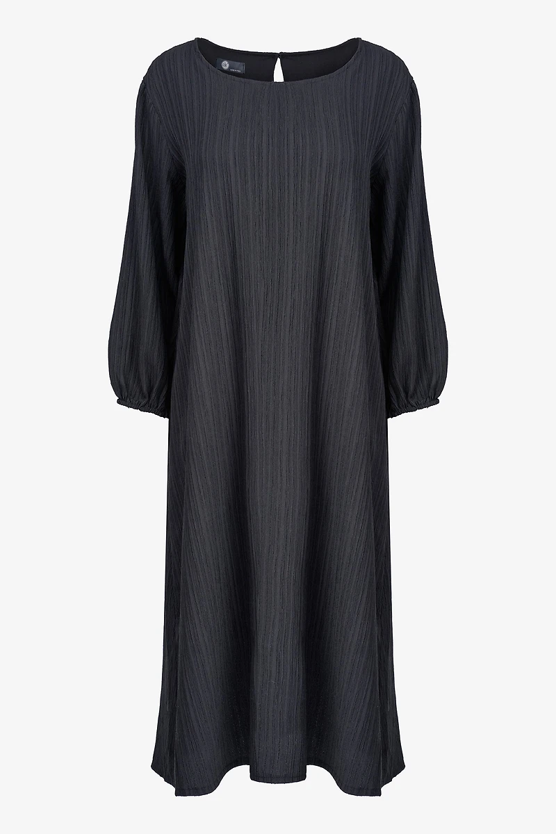 Women's Woven Crew-Neck A-Line Dress | M