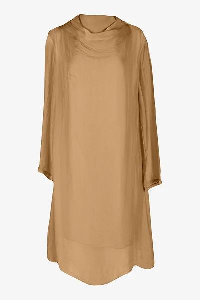 Women's Woven Long Sleeve Mock-Neck Dress | M