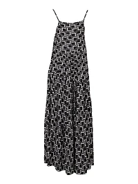 M Made Italy – Ladies Woven Slip Dress Black Combo