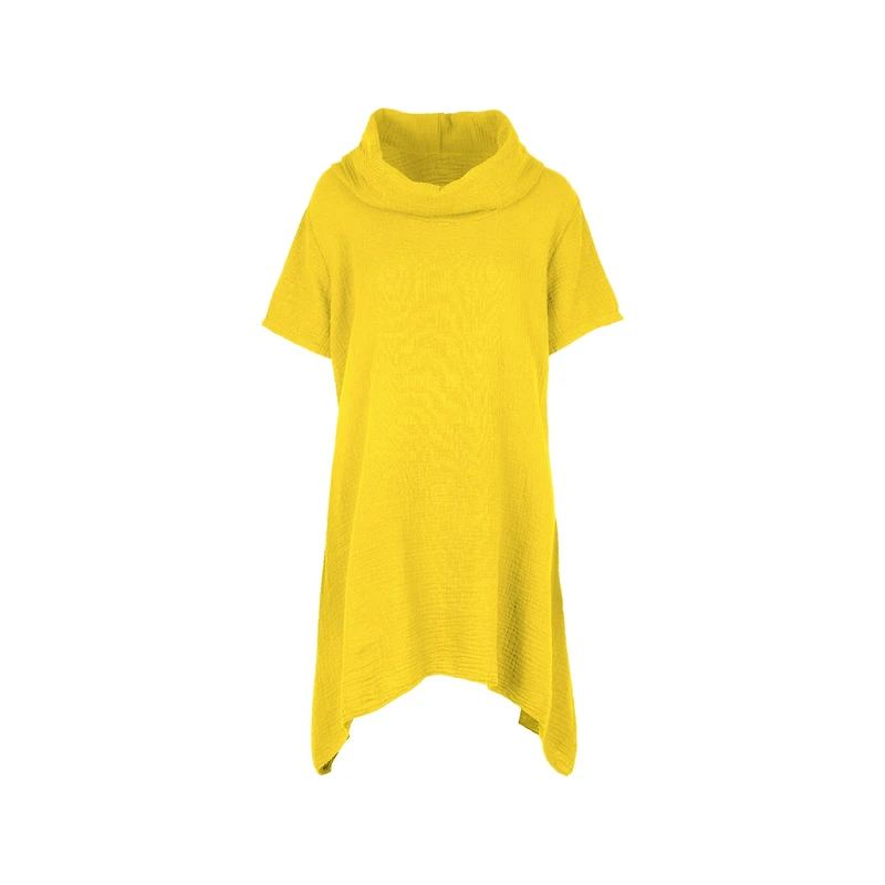 M Made Italy — Women's Woven Short Sleeve Tunic