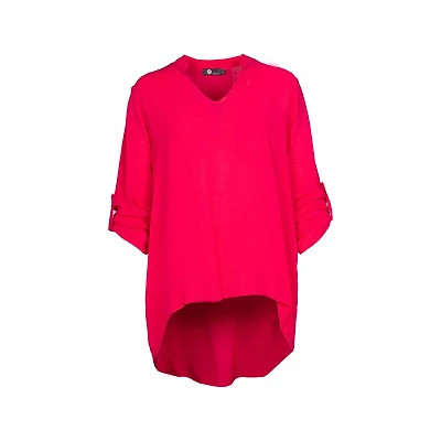 Women's Woven Long Sleeve Tunic Top | M Made Italy
