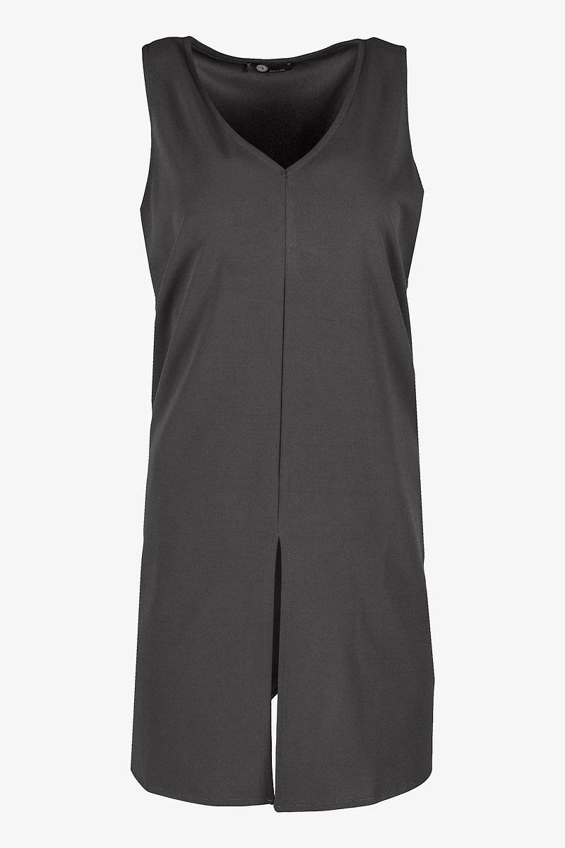 Women's Knit Sleeveless V-Neck Tunic | M