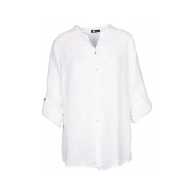 Women's Linen Long Sleeve Shirt | M Made Italy