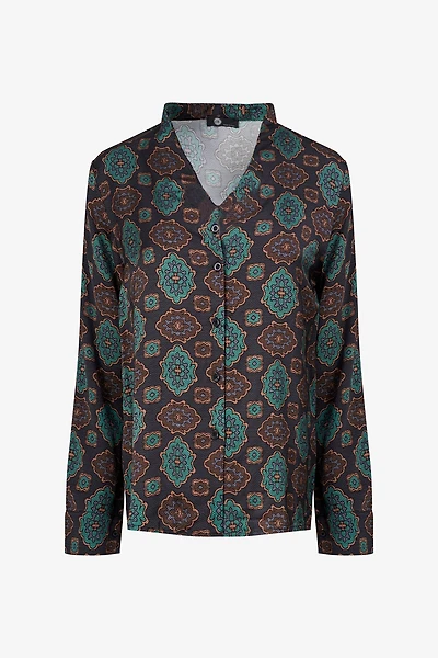 Women's Woven Printed Button Down Shirt | M