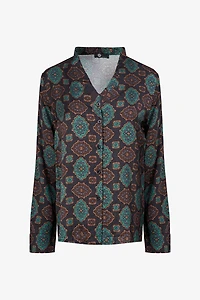 Women's Woven Printed Button Down Shirt | M