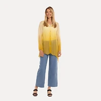 M Made Italy — Women's Woven and Knitted Long Sleeve Shirt