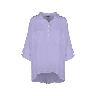 M Made Italy — Women's Woven Long Sleeve Shirt