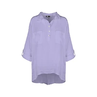 M Made Italy — Women's Woven Long Sleeve Shirt