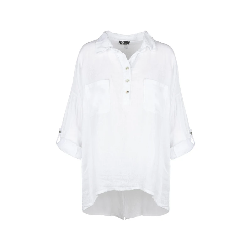 M Made Italy — Women's Woven Long Sleeve Shirt