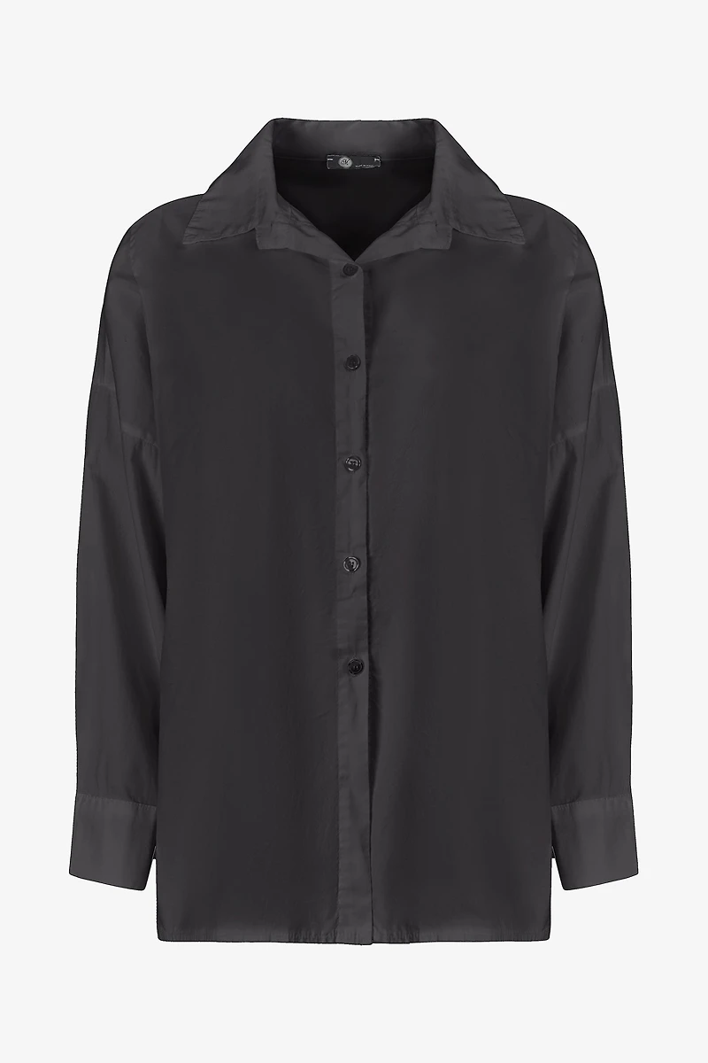 Women's Woven Button-Down Long Sleeve Shirt | M
