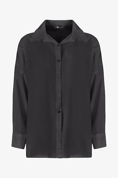 Women's Woven Button-Down Long Sleeve Shirt | M