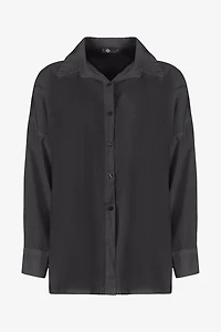 Women's Woven Button-Down Long Sleeve Shirt | M