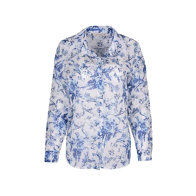 Astrid — Chemise boutonnée tissée pour femme