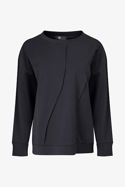 Women's Knit Long Sleeve Crew-Neck Sweatshirt | M