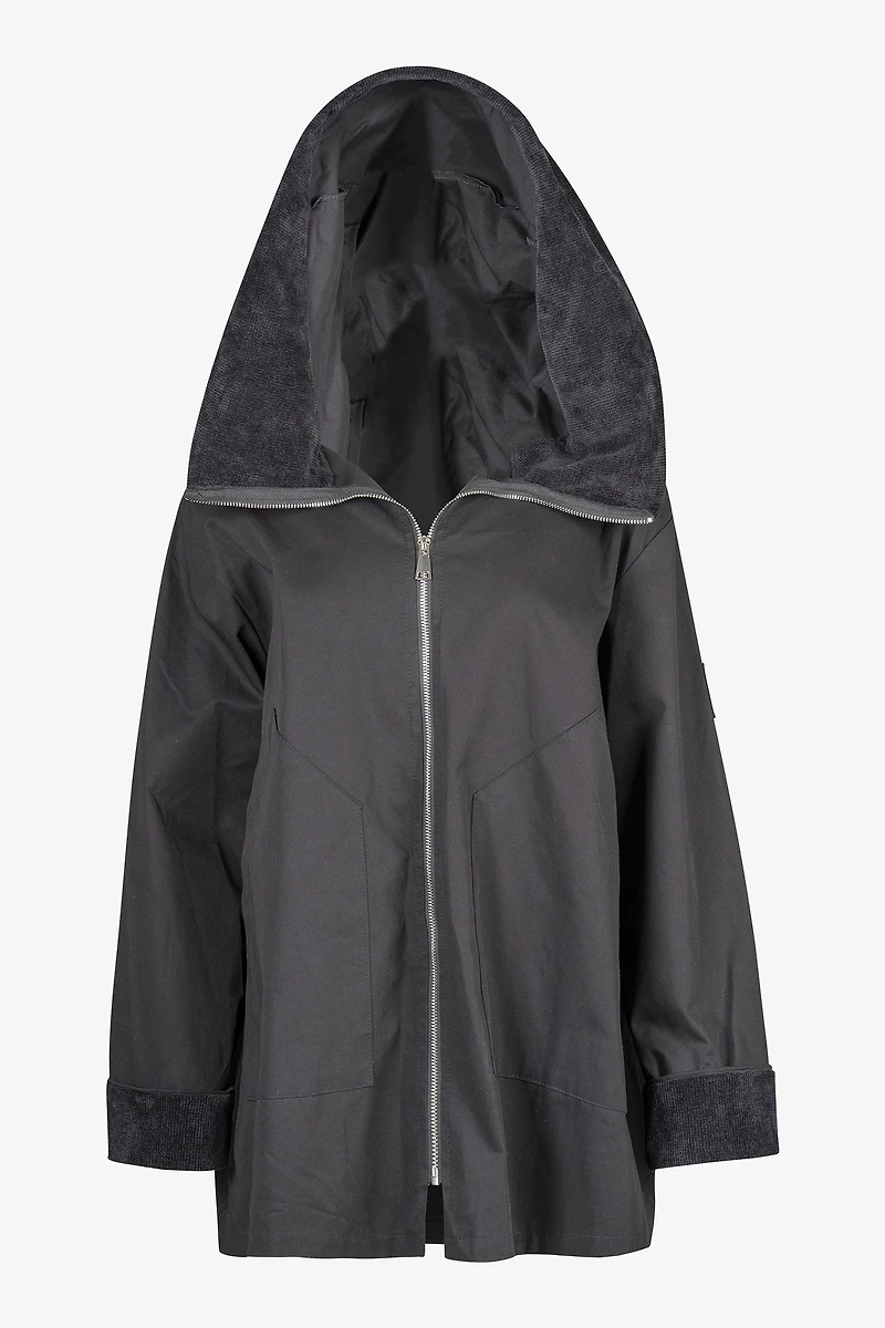 Women's Woven Zip-Up Long Sleeve Jacket | M