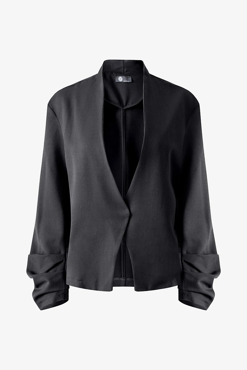 Women's Open Woven Long Sleeve Blazer | M