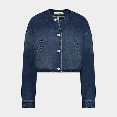 Florez | Veste tissée pour femme — Bleu rivière