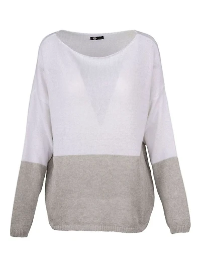 M Made Italy – Pull tricoté pour femme Gris