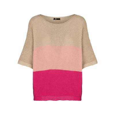 M Made Italy — Pull tricoté à manches mi-longues pour femme