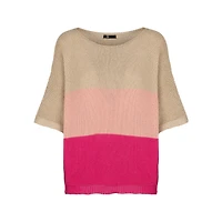 M Made Italy — Pull tricoté à manches mi-longues pour femme