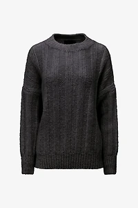 Women's Knit Long Sleeve Crew-Neck Sweate | M