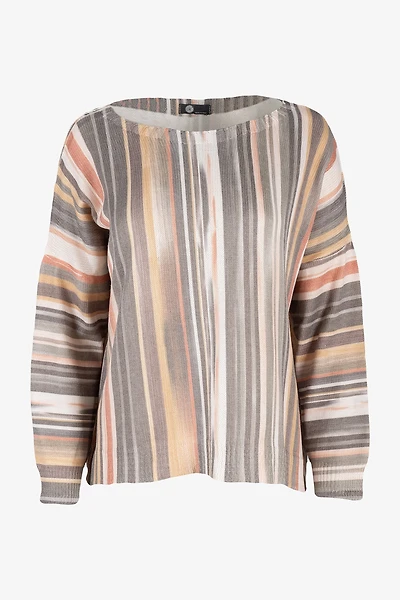 Women's Knit Wide-Neck Printed Sweater | M