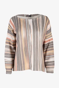 Women's Knit Wide-Neck Printed Sweater | M