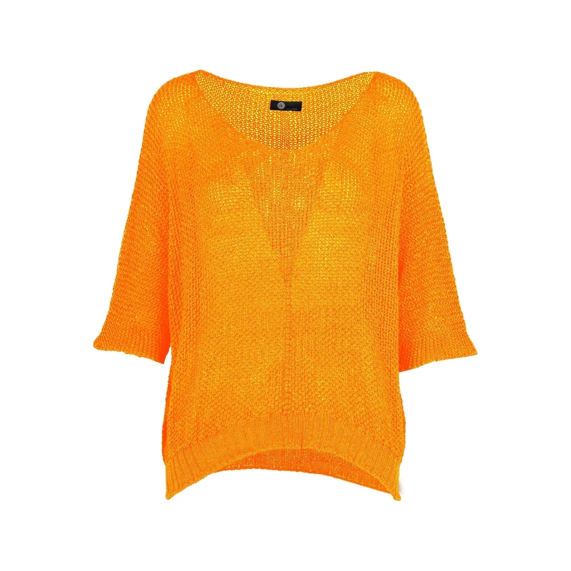 M Made Italy — Women's Knitted Three-Quarter Sleeve Sweater