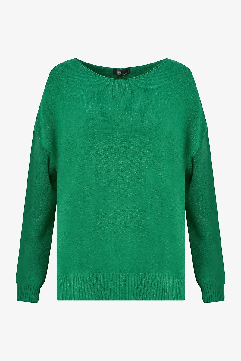 Women's Knit Wide Crew-Neckline Sweater | M