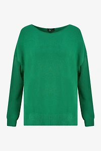 Women's Knit Wide Crew-Neckline Sweater | M