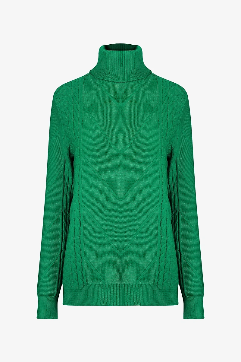 Women's Knit Turtle-Neck Sweater | M