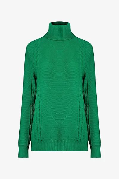 Women's Knit Turtle-Neck Sweater | M