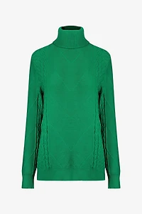 Women's Knit Turtle-Neck Sweater | M